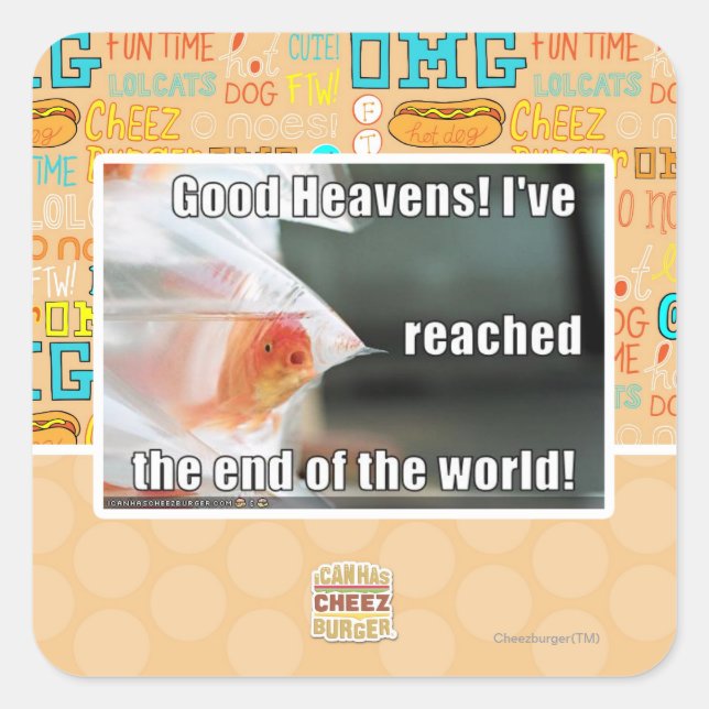 Gute Himmel! Quadratischer Aufkleber (Vorderseite)