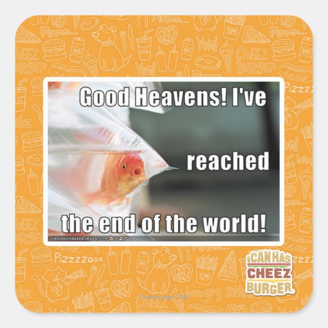 Gute Himmel! Quadratischer Aufkleber (Vorderseite)