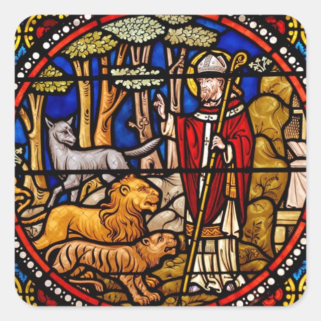 Gute Hirtenaufkleber Quadratischer Aufkleber (Vorderseite)