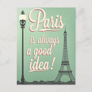 Gute Idee Paris Vintag Postkarte