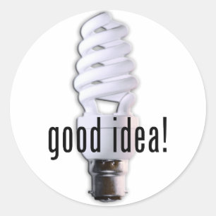 Gute Idee Runder Aufkleber
