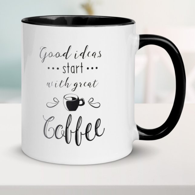 Gute Ideen beginnen mit Kaffee Tasse (Von Creator hochgeladen)