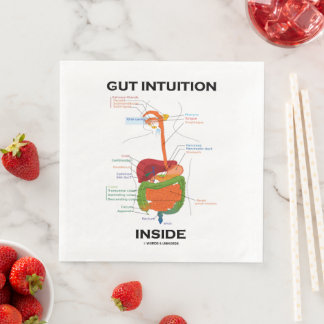 Gute Intuition im Verdauungssystem Humor Serviette