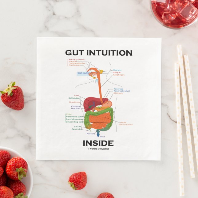 Gute Intuition im Verdauungssystem Humor Serviette (Beispiel)