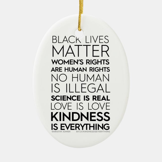 Güte ist alles ovale Verzierung Keramik Ornament (Vorne)