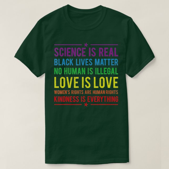 Güte ist alles, was Wissenschaft ist real, Liebe i T-Shirt (Design vorne)