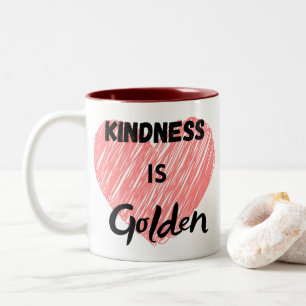 Güte ist goldene Zwei-Tone-Tasse Zweifarbige Tasse
