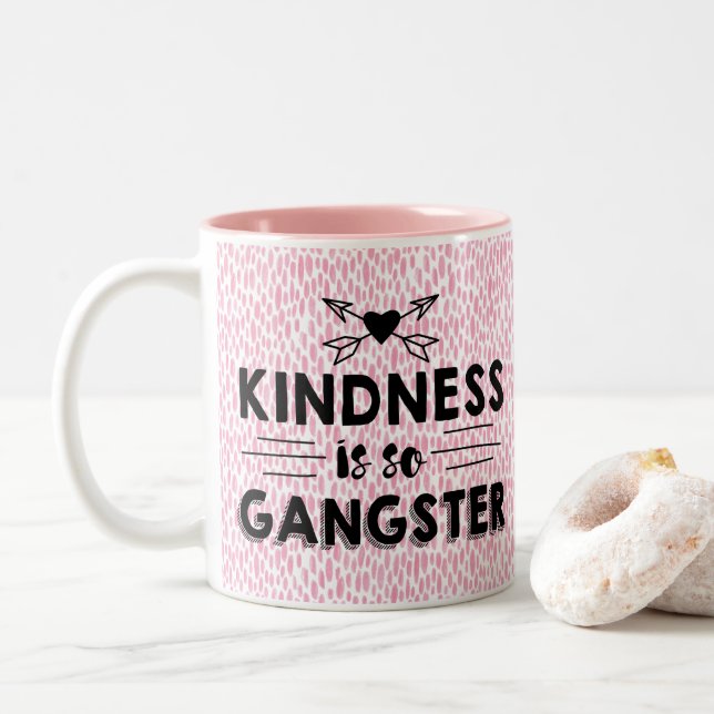 Güte ist so Gangster Zweifarbige Tasse (Mit Donut)