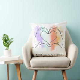 Güte ist universeller Stolz Herz Design Kissen