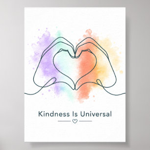 Güte ist universeller Stolz Herz Design Poster