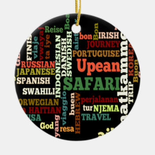 Gute italienische irische Safari japanische Reise Keramikornament