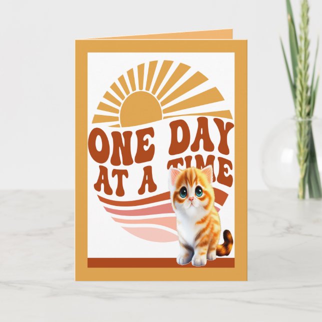 Gute Karte für die gelbe Kitty (Vorderseite)