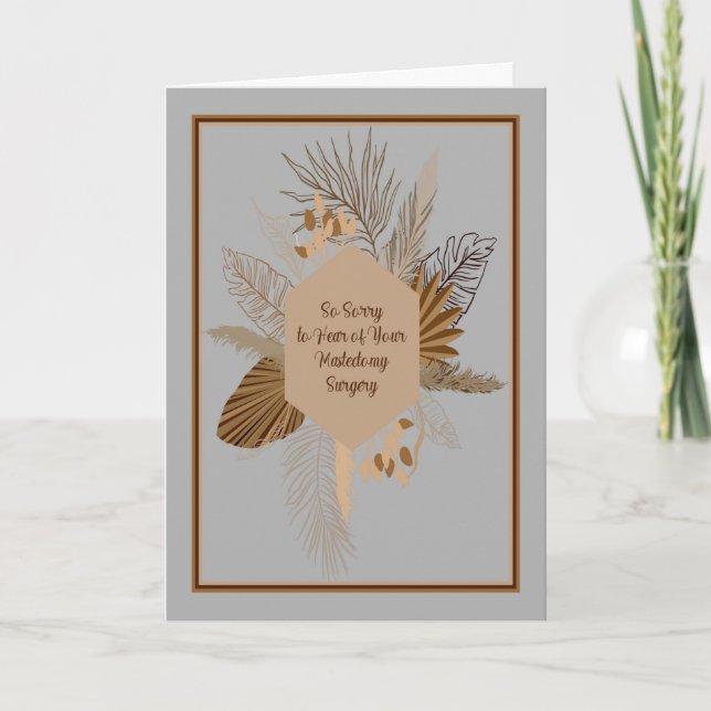 Gute Karte für die Operation der Mastektomie (Vorderseite)