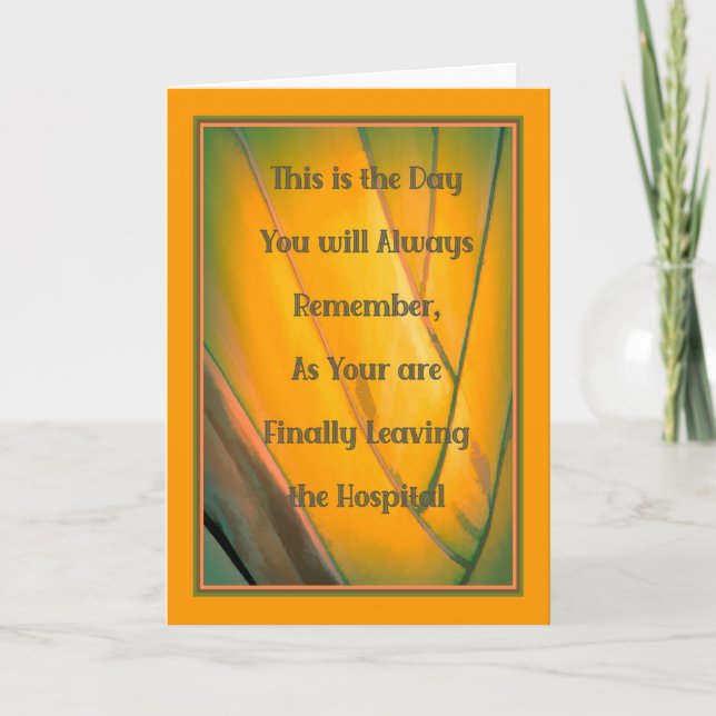 Gute Karte, Verlassend Tagesklinik Karte (Vorderseite)