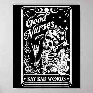 Gute Krankenschwestern sagen D-Wörter Lustige Kran Poster