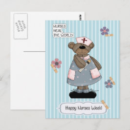 Gute Krankenwoche. Niedlicher Teddy Bär Postkarte