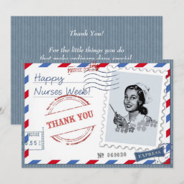 Gute Krankenwoche. Retro Nurve Custom Card Dankeskarte