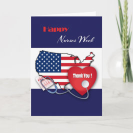 Gute Krankenwoche. USA Patriotic Karte