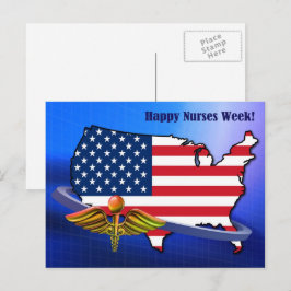 Gute Krankenwoche. USA Patriotic Postkarte