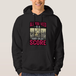 Gute Kreditwürdigkeit Vintage Lustiges Finanz-Shir Hoodie