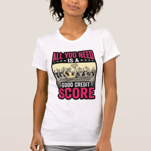 Gute Kreditwürdigkeit Vintage Lustiges Finanz-Shir T-Shirt