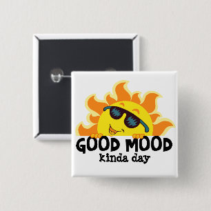 "Gute-Laune-Tag" Sonnenschein mit coolen Shades Button