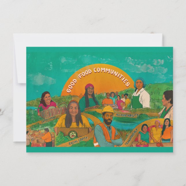 Gute Lebensmittelgemeinschaften - Mitteilungskarte (Vorderseite)