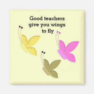 Gute Lehrer Schmetterling Spruch Magnet