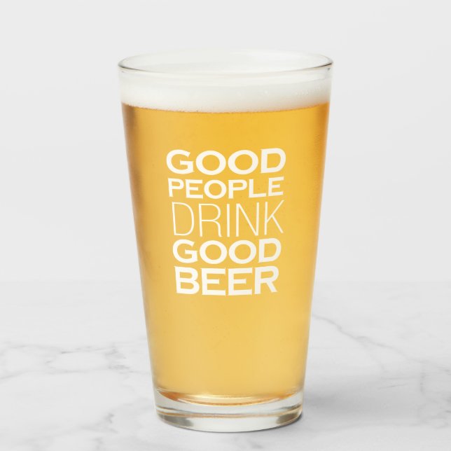 Gute Leute trinken gutes Bier Oktoberfest Glas (Vorne (Gefüllt))