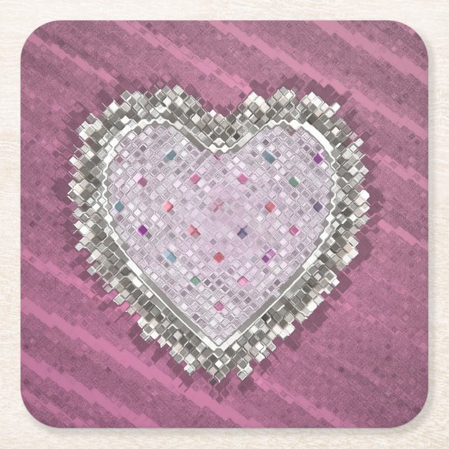 Gute Liebe Rechteckiger Pappuntersetzer (Vorderseite)