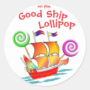 Gute Lollipop-Sticker für Schiffe Runder Aufkleber