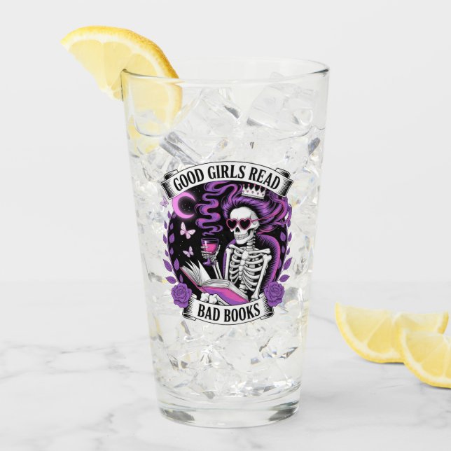 Gute Mädchen lesen schlechte Bücher Glas (Vorderseite Ice)