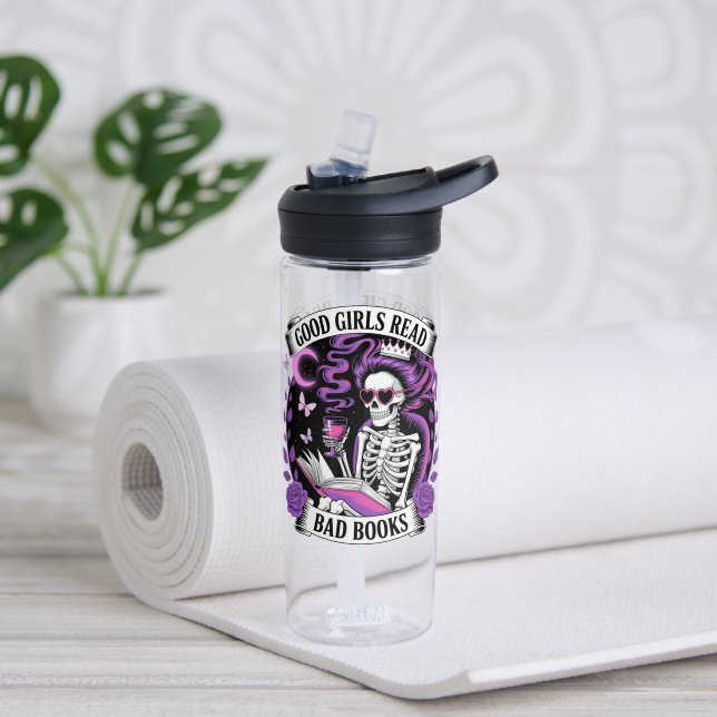 Gute Mädchen lesen schlechte Bücher Trinkflasche (Yoga (gedreht))