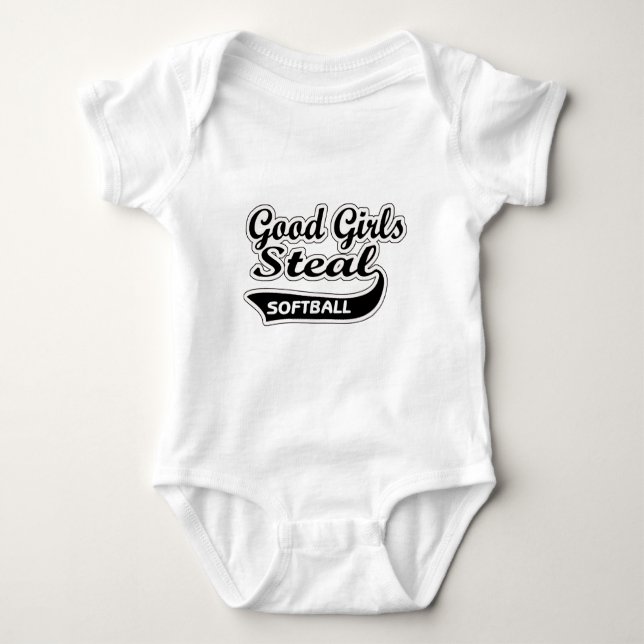 Gute Mädchen Steal (schwarz) Baby Strampler (Vorderseite)