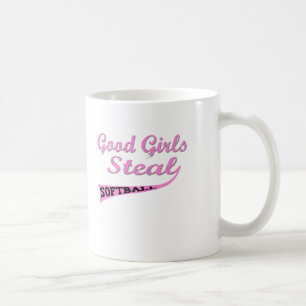 Gute Mädchen stehlen (rosa städtische) Tasse