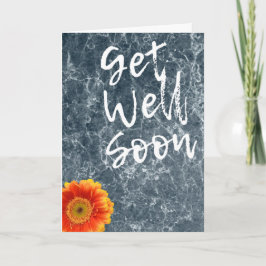 Gute Marmortextur mit Blume Karte