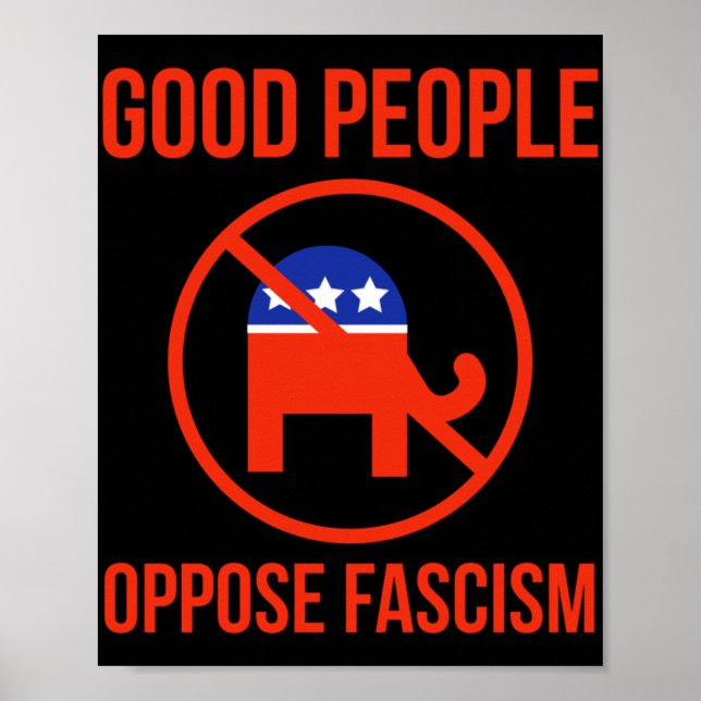 Gute Menschen sind gegen den Faschismus 1 Poster (Vorne)