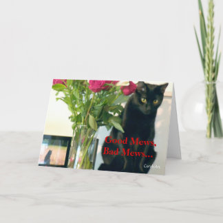 "Gute Mews/schlechte Mews" Geburtstag Karte