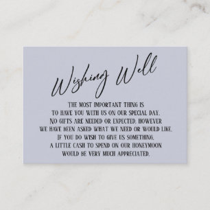 Gute moderne Handschrift, einfach, trostlos blau Begleitkarte