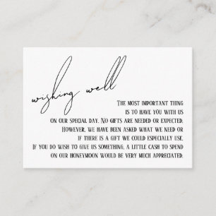 Gute moderne, schlanke Handschrift weiß Begleitkarte