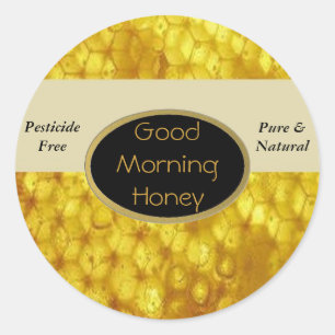 Gute Morgen Honey Labels Runder Aufkleber
