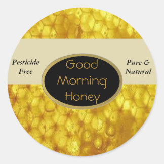 Gute Morgen Honey Labels Runder Aufkleber