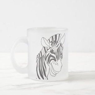 Gute Morgenbriefe Schönes Zebra Schwarz & Weiß Mattglastasse