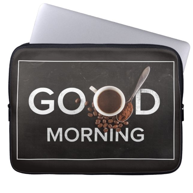Gute Morgencoffee-Laptop-Ärmel Laptopschutzhülle (Vorderseite)