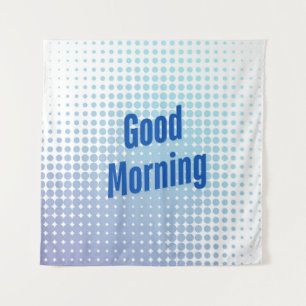 Gute morgendliche blaue Punkte Wandteppich
