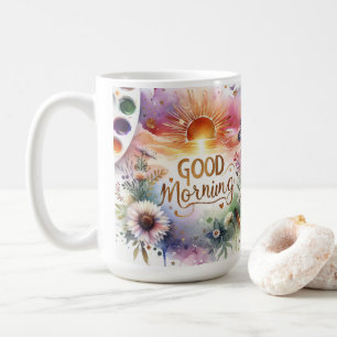 gute morgendliche Wasserfarbe Kunst klassische Tas Kaffeetasse
