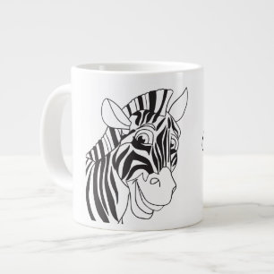 Gute Morgenlesung Schönes Zebra Schwarz & Weiß Jumbo-Tasse