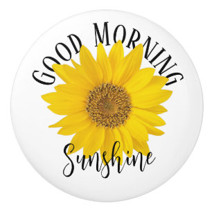 Gute Morgensonne Gelbe Sonnenblume Keramikknauf