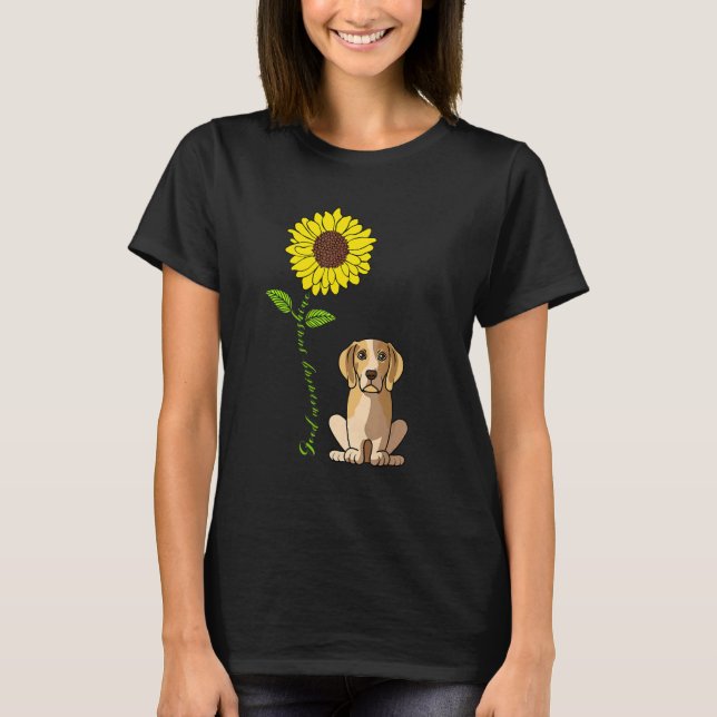 Gute Morgensonne Liebe Mein Beagle Hund Mama T-Shirt (Vorderseite)