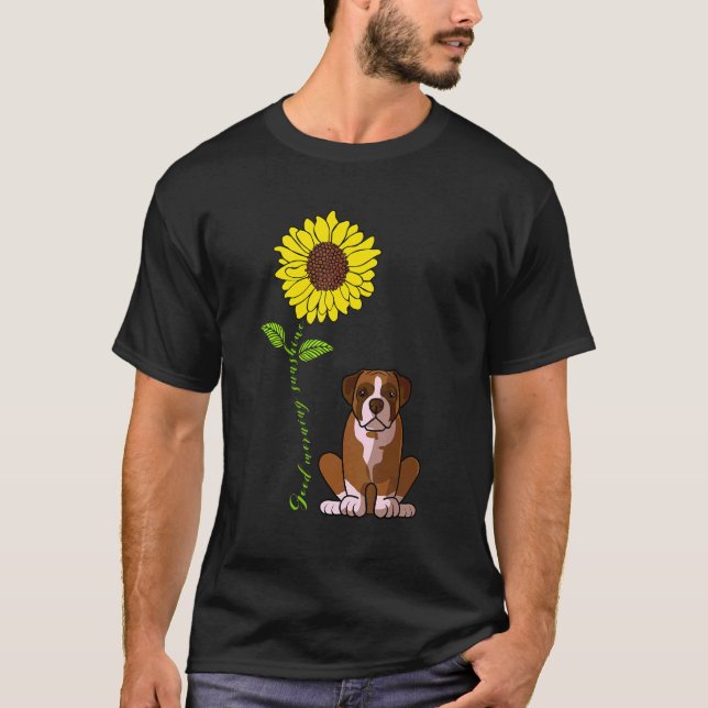 Gute Morgensonne Liebe meine Boxer Hund Mama T-Shirt (Vorderseite)
